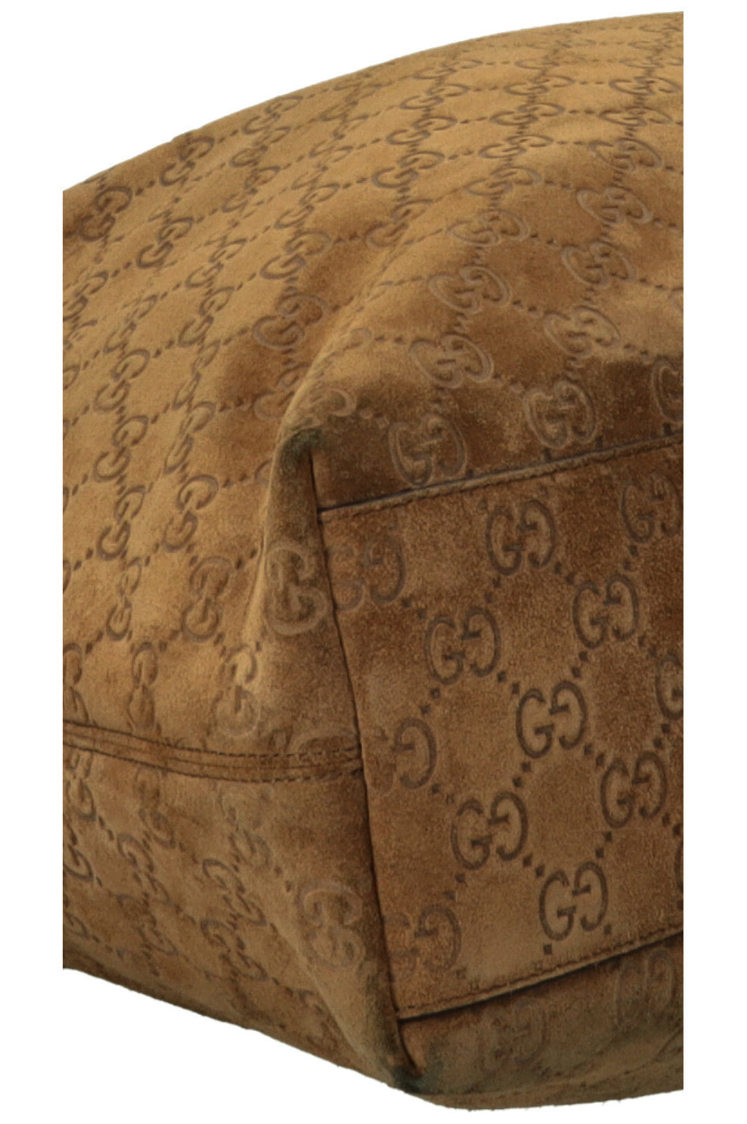 GUCCI Large Beatrix Horsebit Hobo Bag Suede Beige