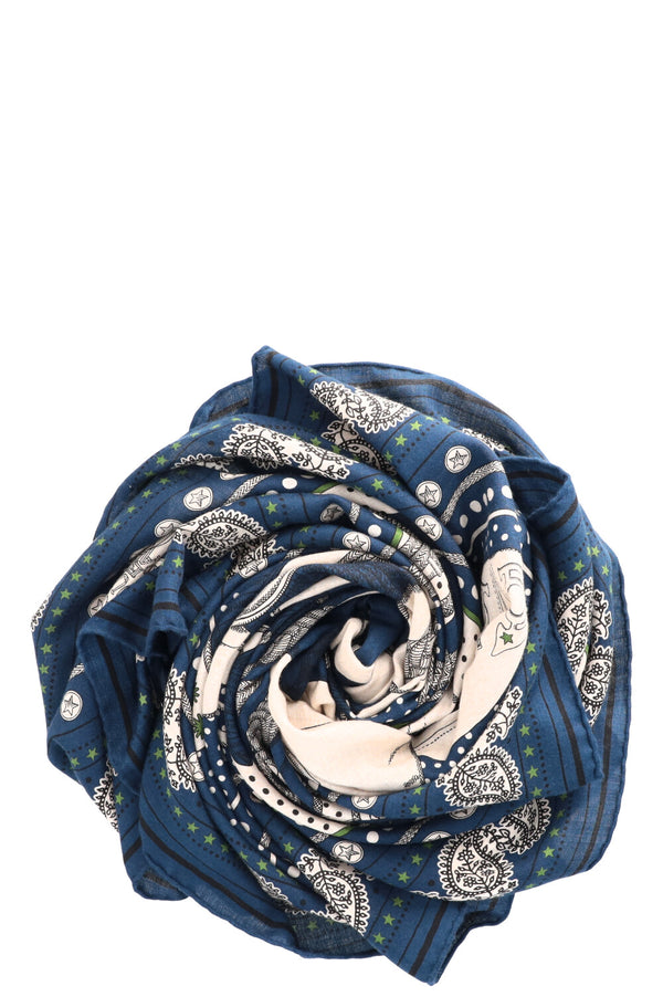 HERMÈS Scarf 140 Zouaves et Dragons Cashmere Silk