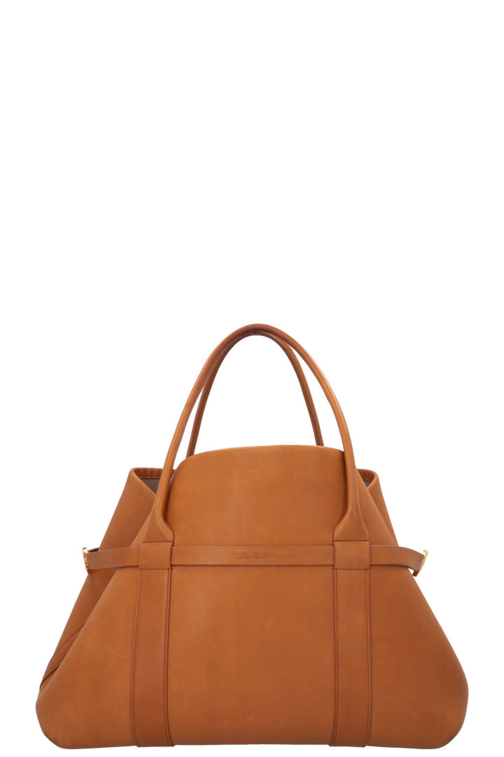 LORO PIANA Large Ghiera Tote Bag Cognac