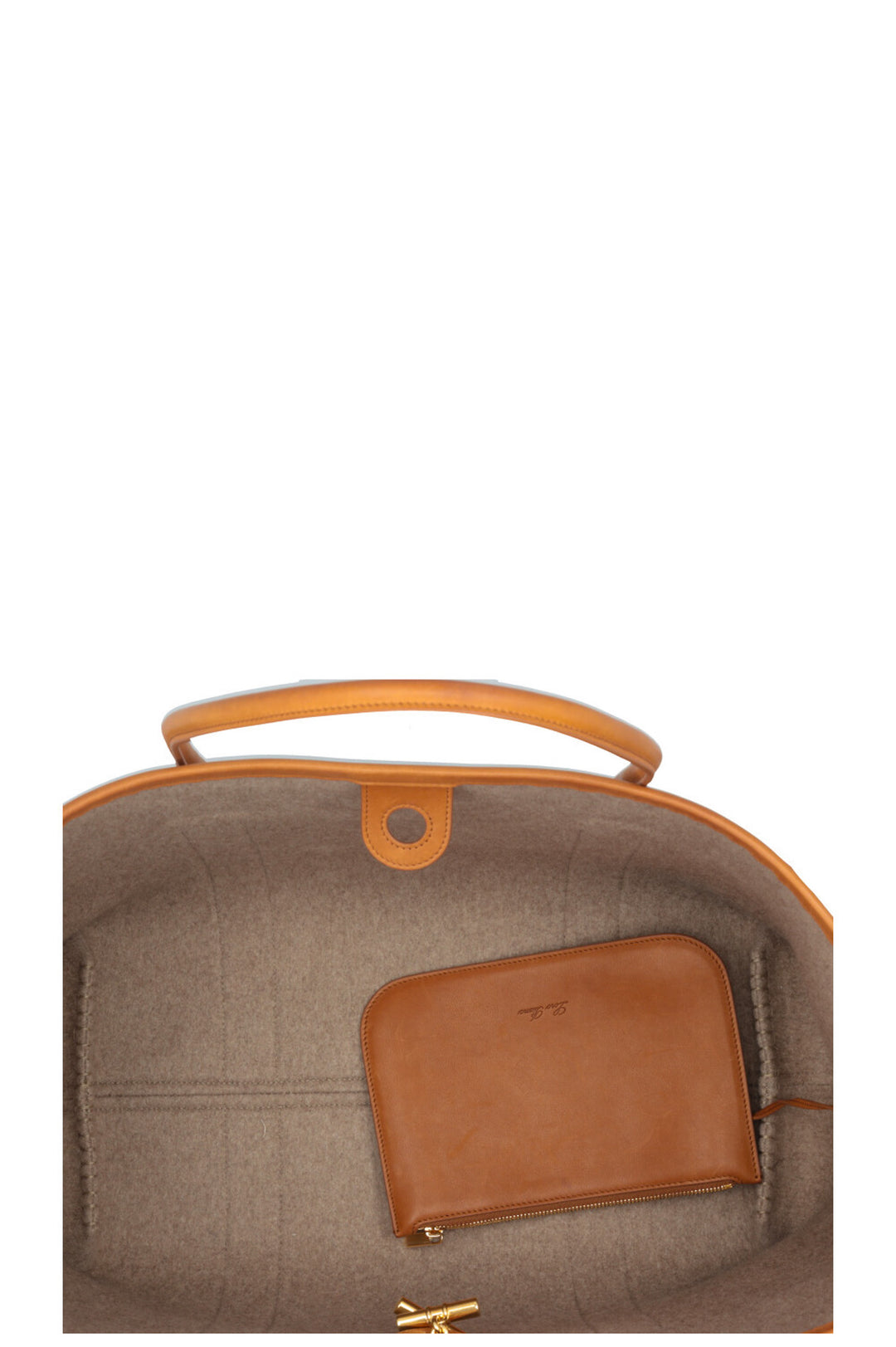 LORO PIANA Large Ghiera Tote Bag Cognac