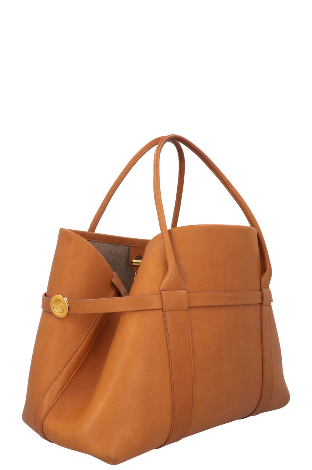 LORO PIANA Large Ghiera Tote Bag Cognac