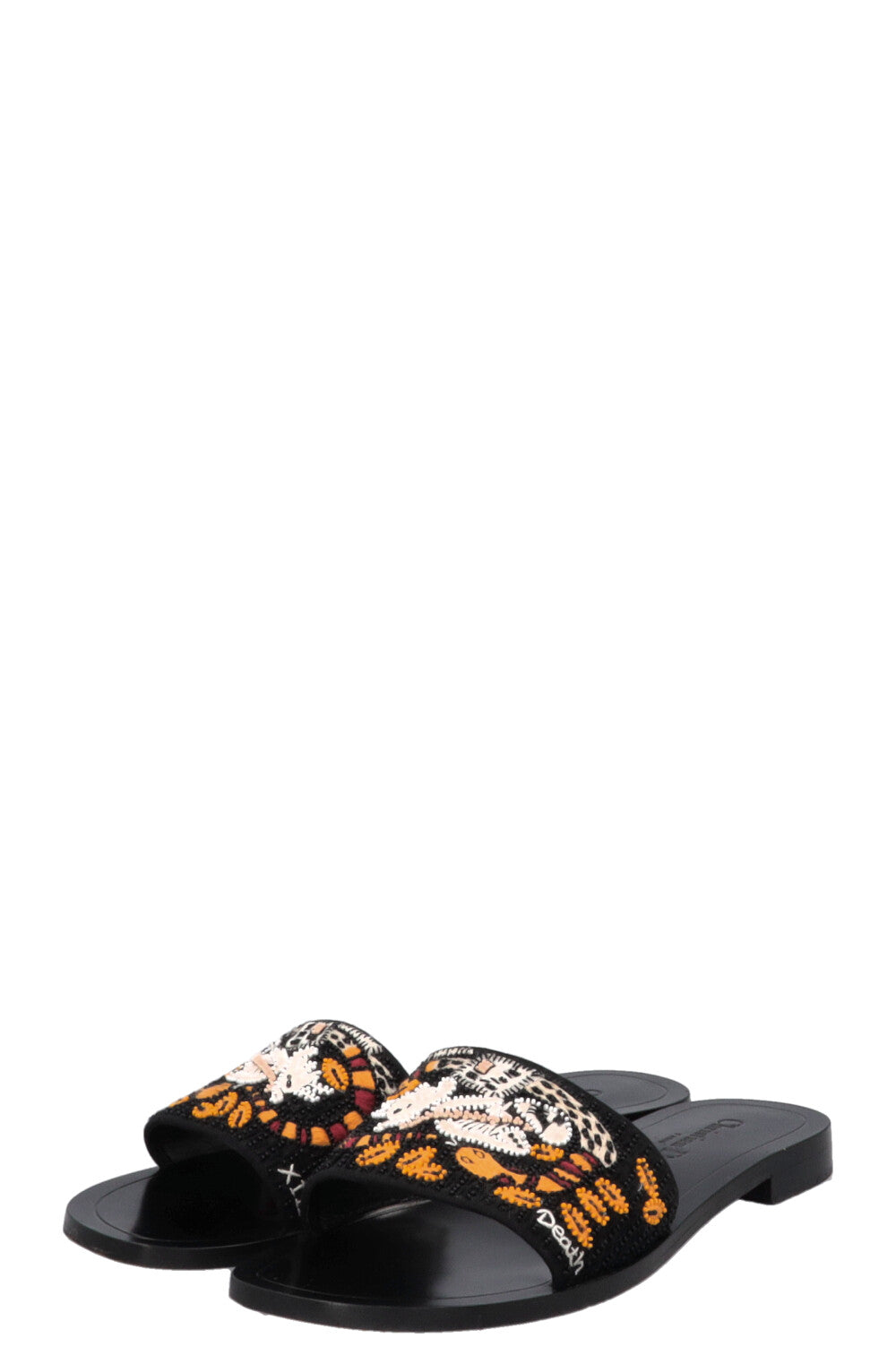 CHRISTIAN DIOR Tarot Beaded Slides Black