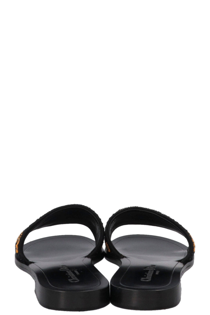 CHRISTIAN DIOR Tarot Beaded Slides Black