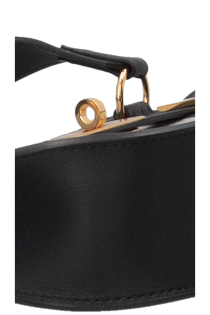 HERMÈS Jypsiere Petit Toile Cuir Écru Noir