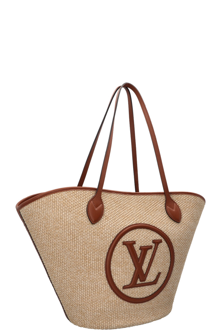 LOUIS VUITTON Saint Jacques Bag NM Raffia Beige