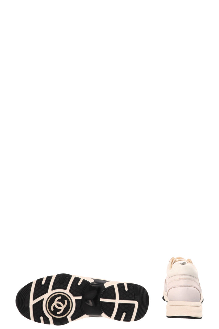 CHANEL CC Tennis Sneakers Leahter Blush Pink