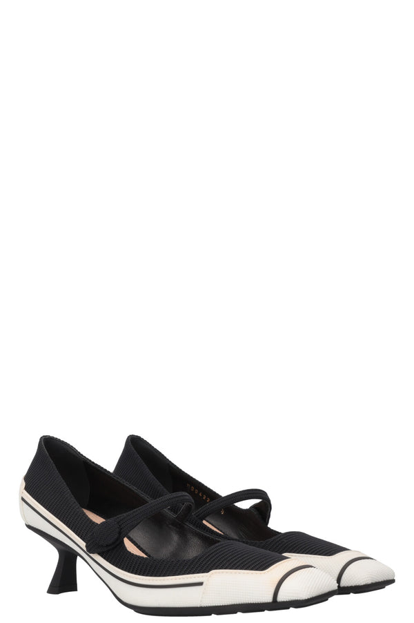 CHRISTIAN DIOR Mot Heels Black White