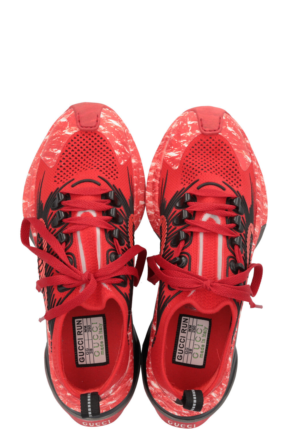 GUCCI Run Sneakers GG Interlocking Red