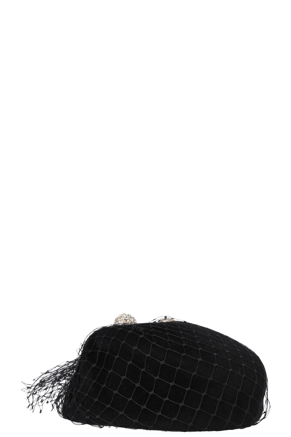 CHRISTIAN DIOR Net Crystal Micro Hat Rabbit Black