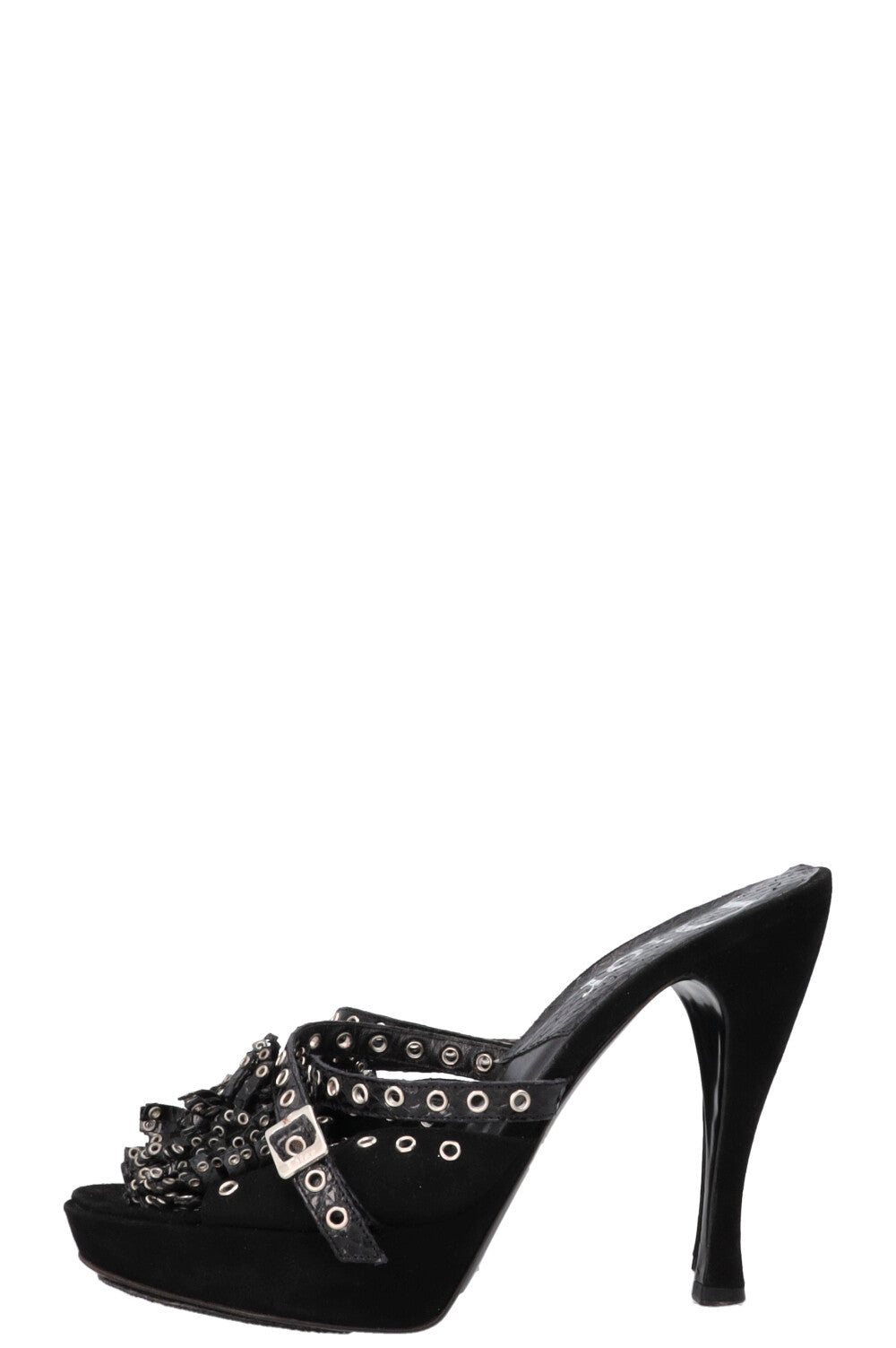 CHRISTIAN DIOR Talons Compensés à Fleurs Œillets Daim Python