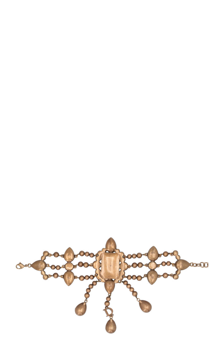 CHRISTIAN DIOR Crystal Drop Bracelet Pink