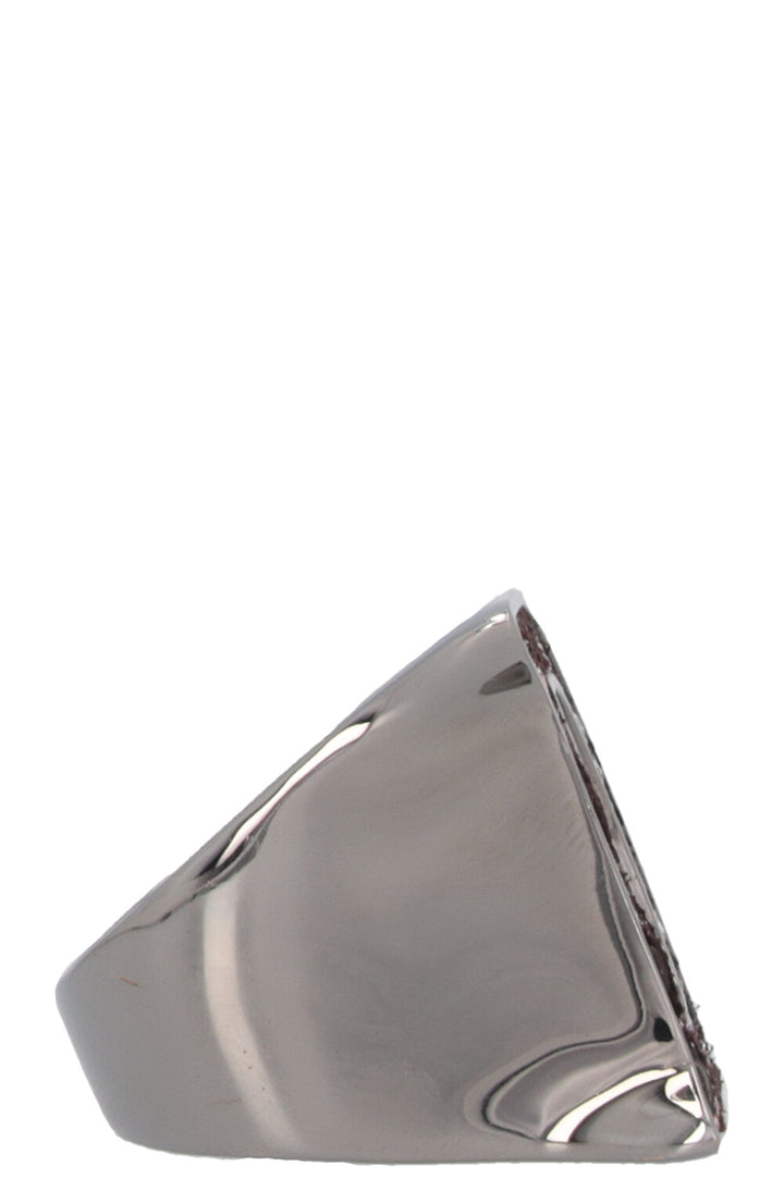 CHRISTIAN DIOR D Cocktail Ring Charcoal