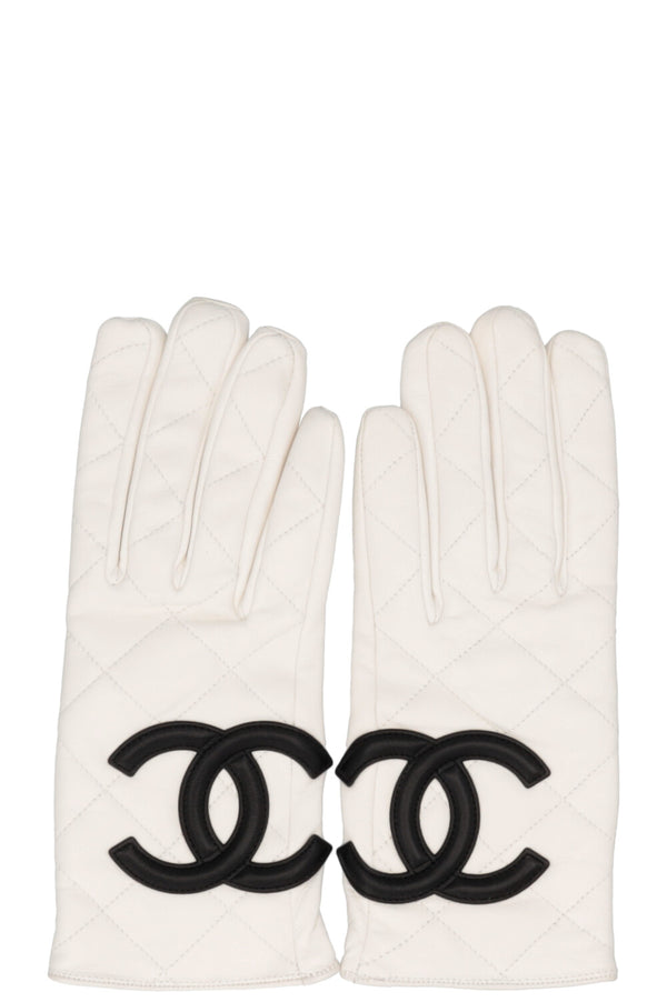 CHANEL CC Gloves Leather White – REAWAKE