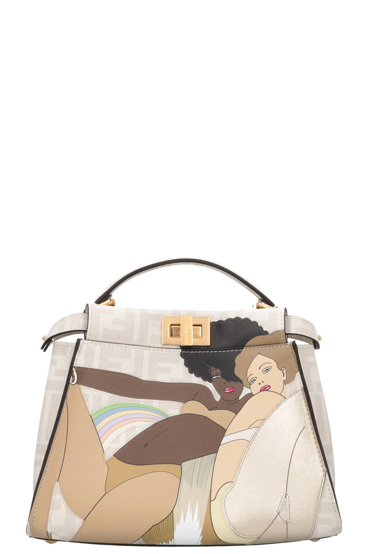 FENDI 2022 Peekaboo Bikini Girls Bag Mini White