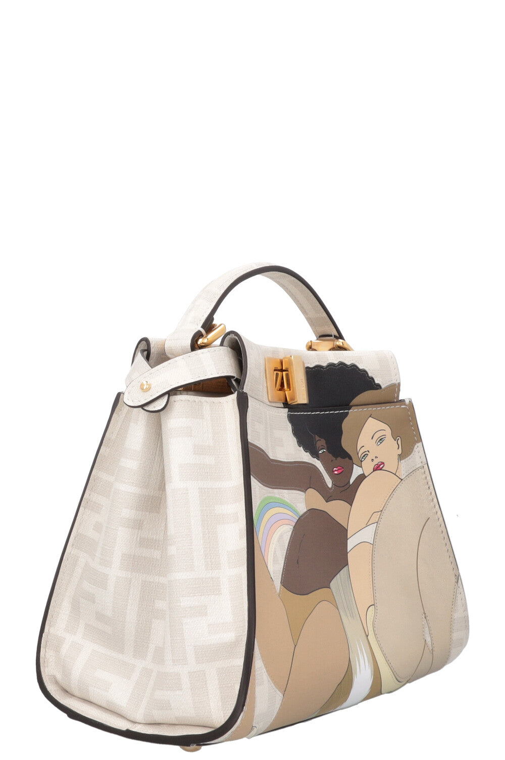 FENDI 2022 Peekaboo Bikini Girls Bag Mini White