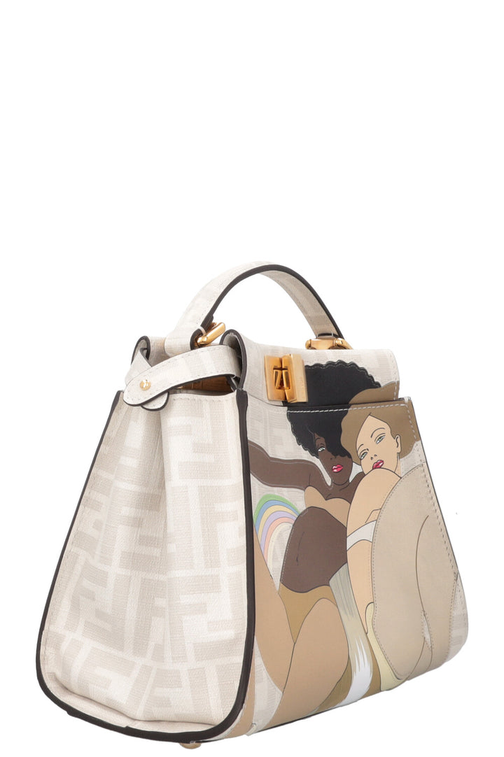 FENDI 2022 Peekaboo Bikini Girls Bag Mini White