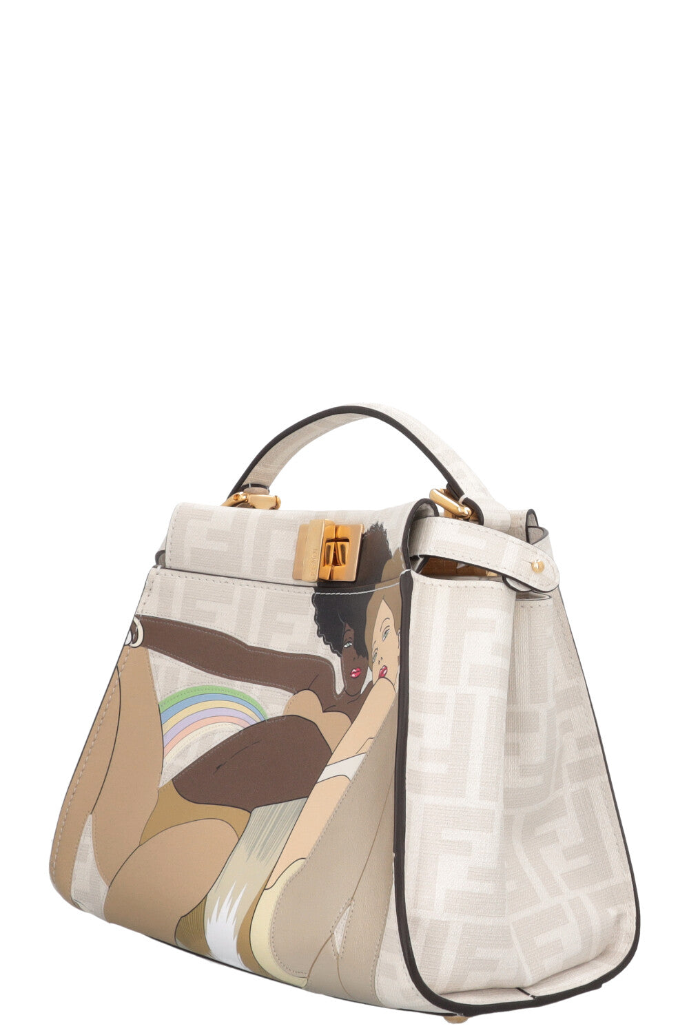 FENDI 2022 Peekaboo Bikini Girls Bag Mini White