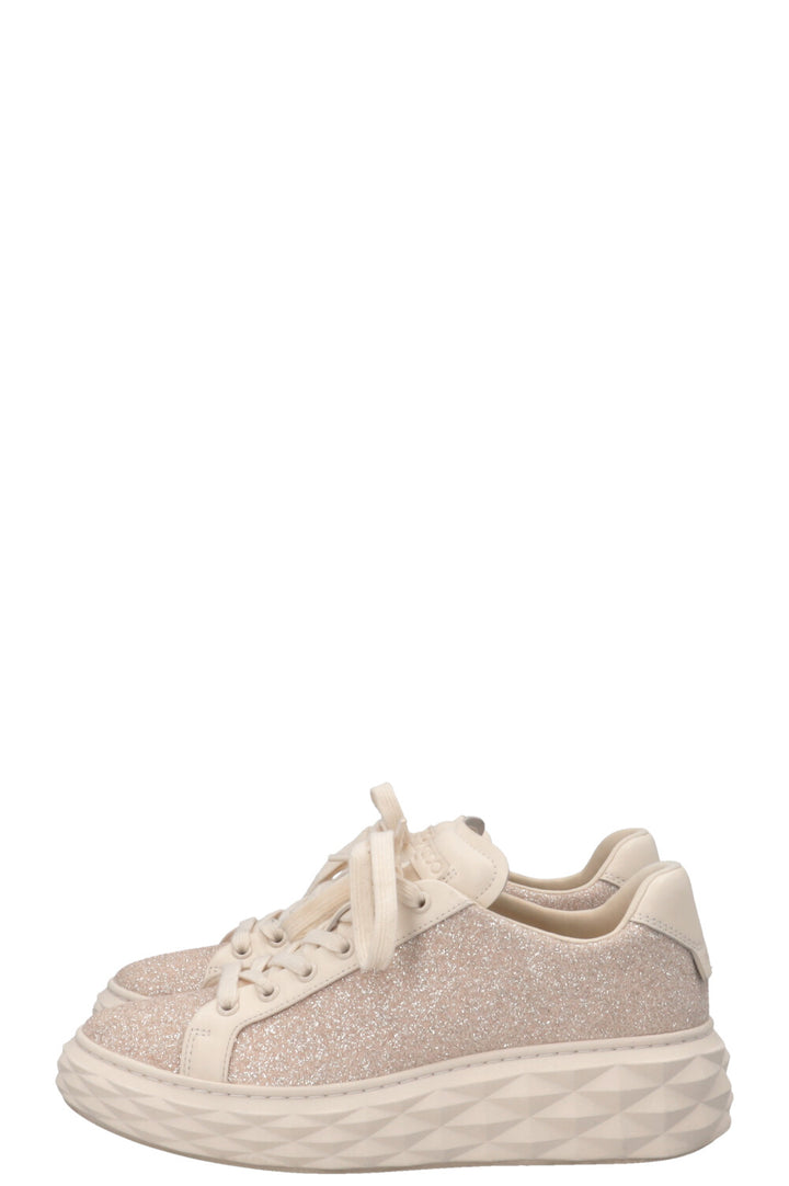 JIMMY CHOO Diamond Sneaker Or Clair