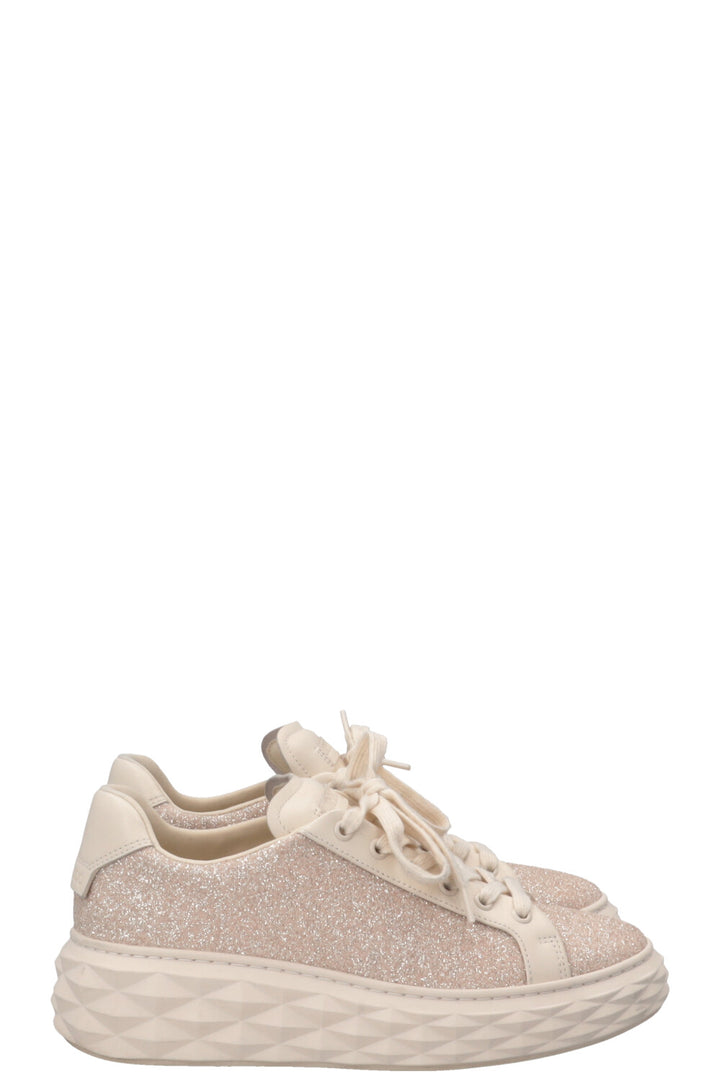 JIMMY CHOO Diamond Sneaker Or Clair