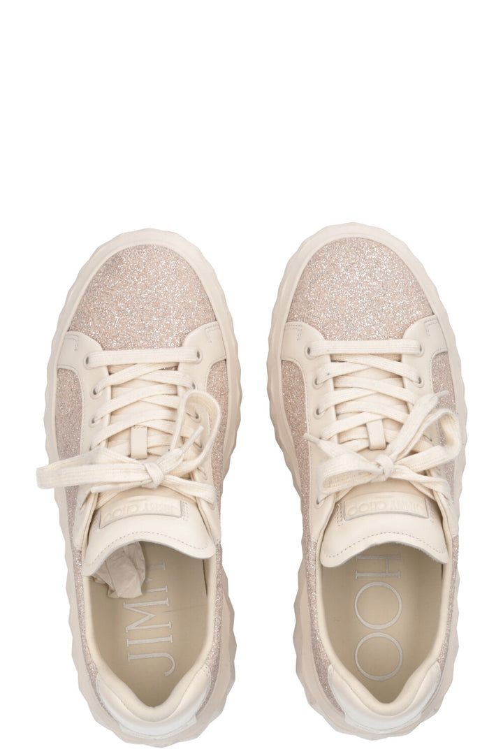 JIMMY CHOO Diamond Sneaker Or Clair