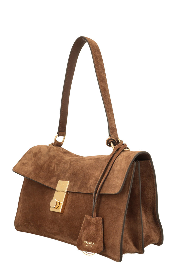 Sac bandoulière PRADA Soft Sound marron