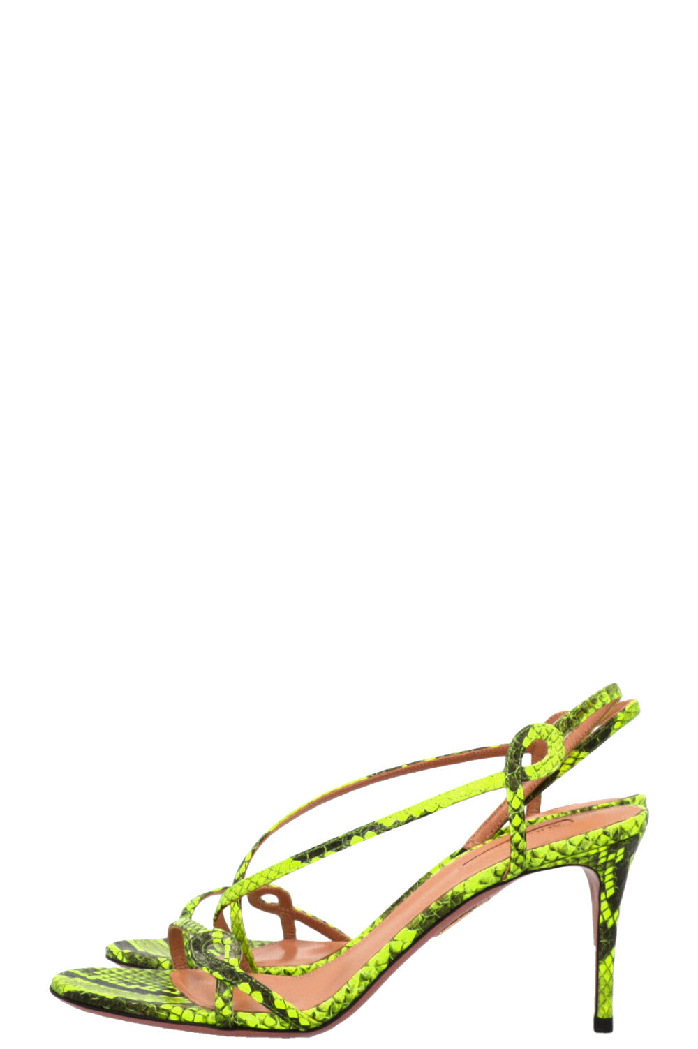 AQUAZZURA Serpentine Sandals Python Green