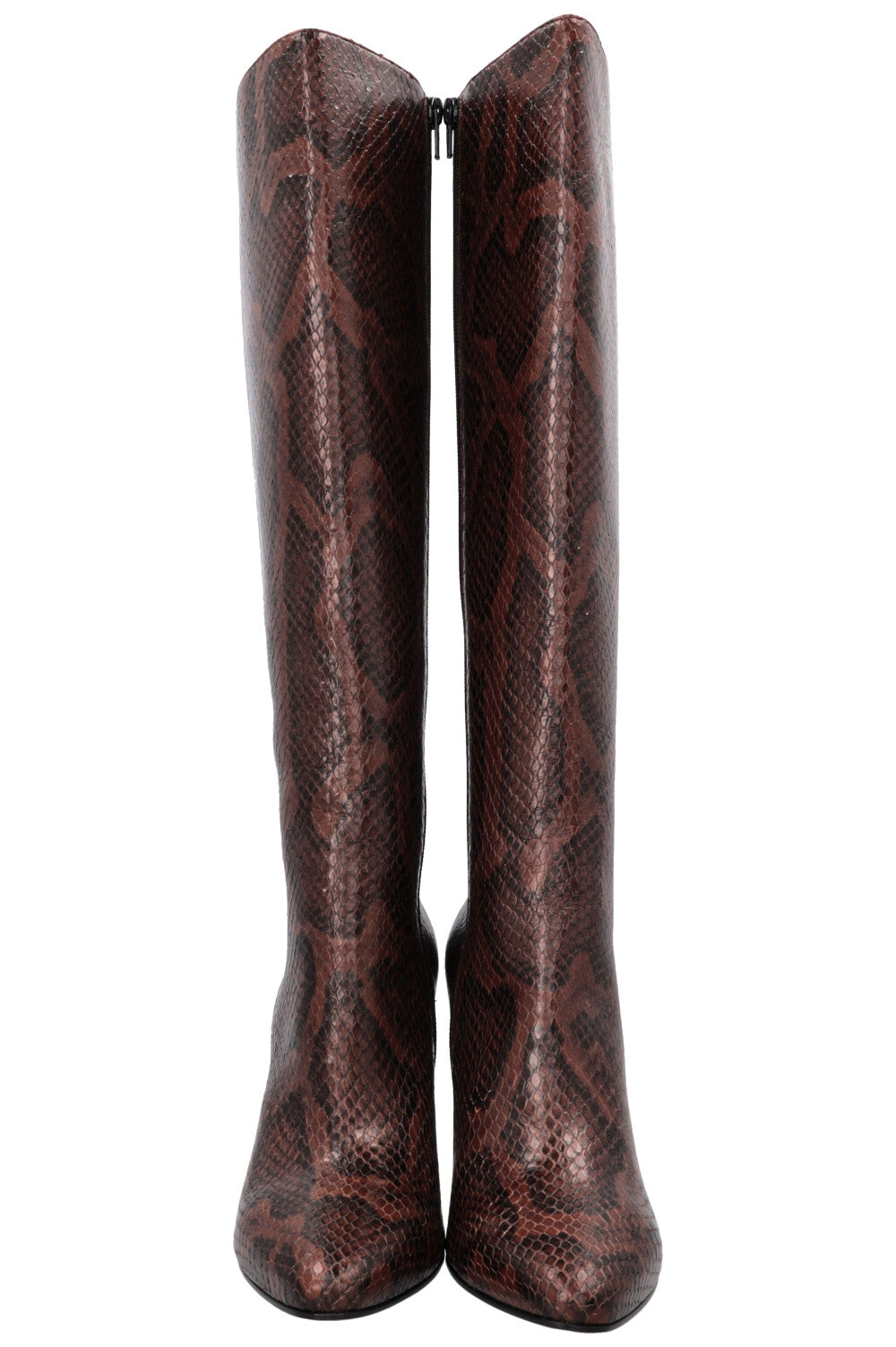 SAINT LAURENT Lily 95 Boots Python Brown
