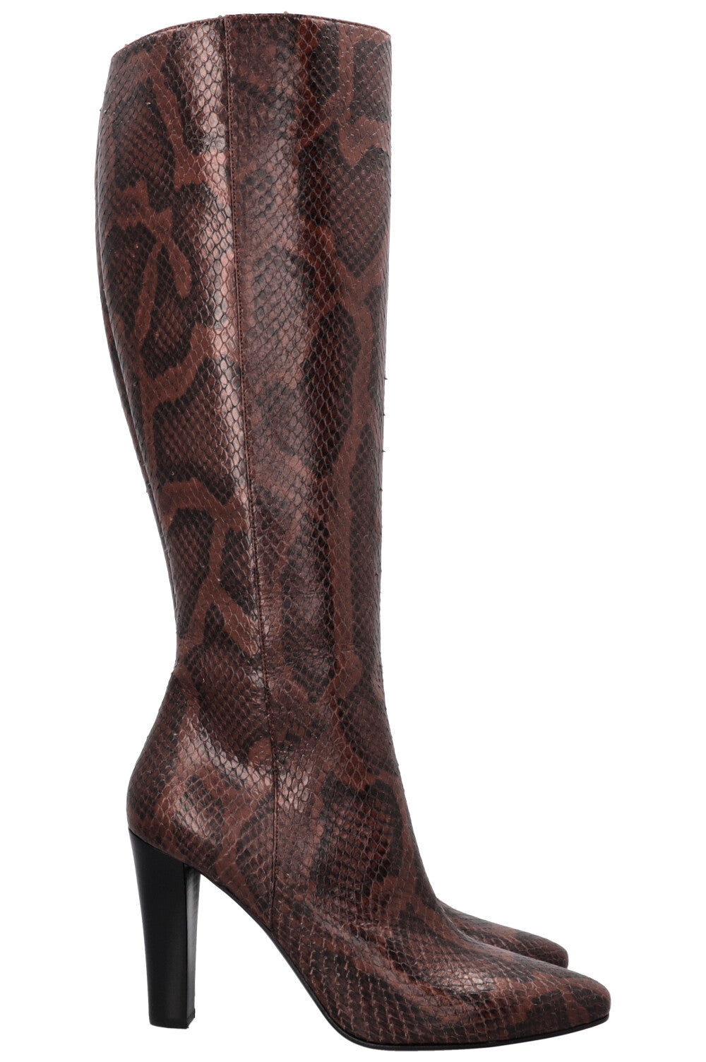 SAINT LAURENT Lily 95 Boots Python Brown