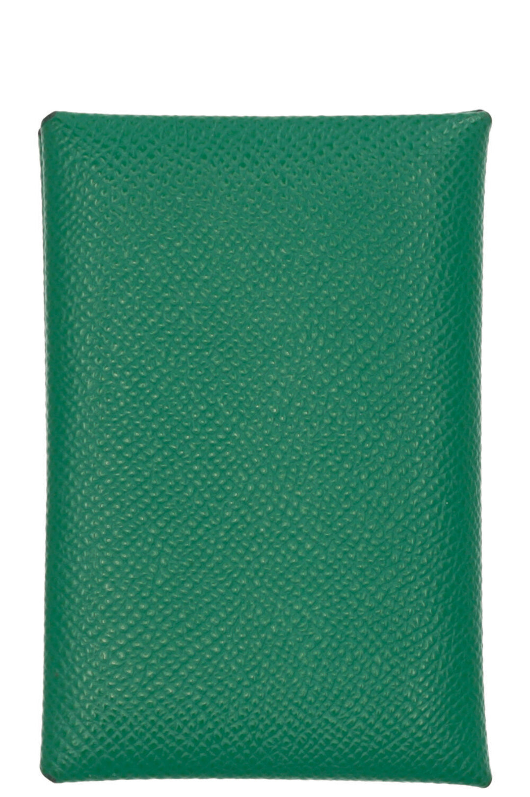 HERMÈS Porte-cartes Calvi Compact Epsom Vert Bleu