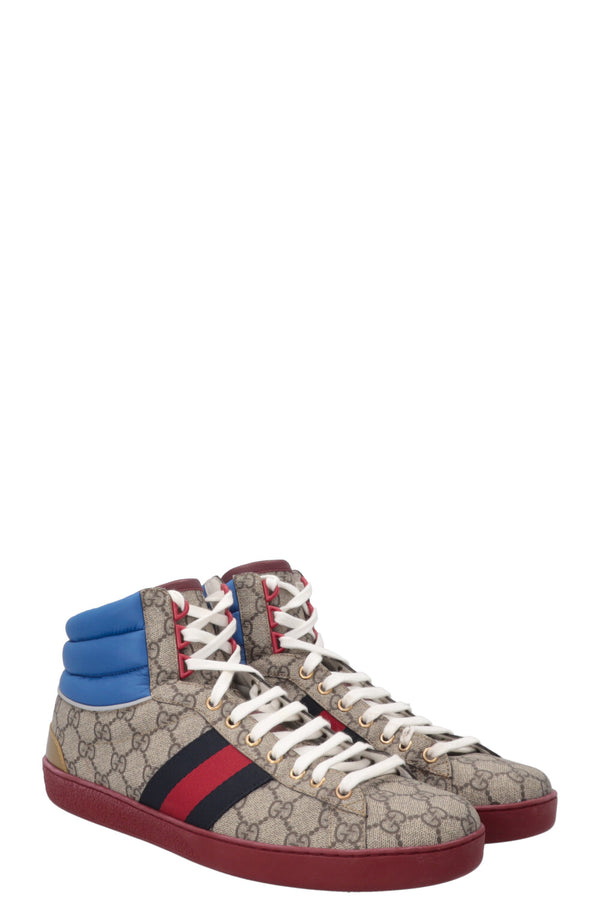 Baskets montantes GUCCI Ace en toile Supreme