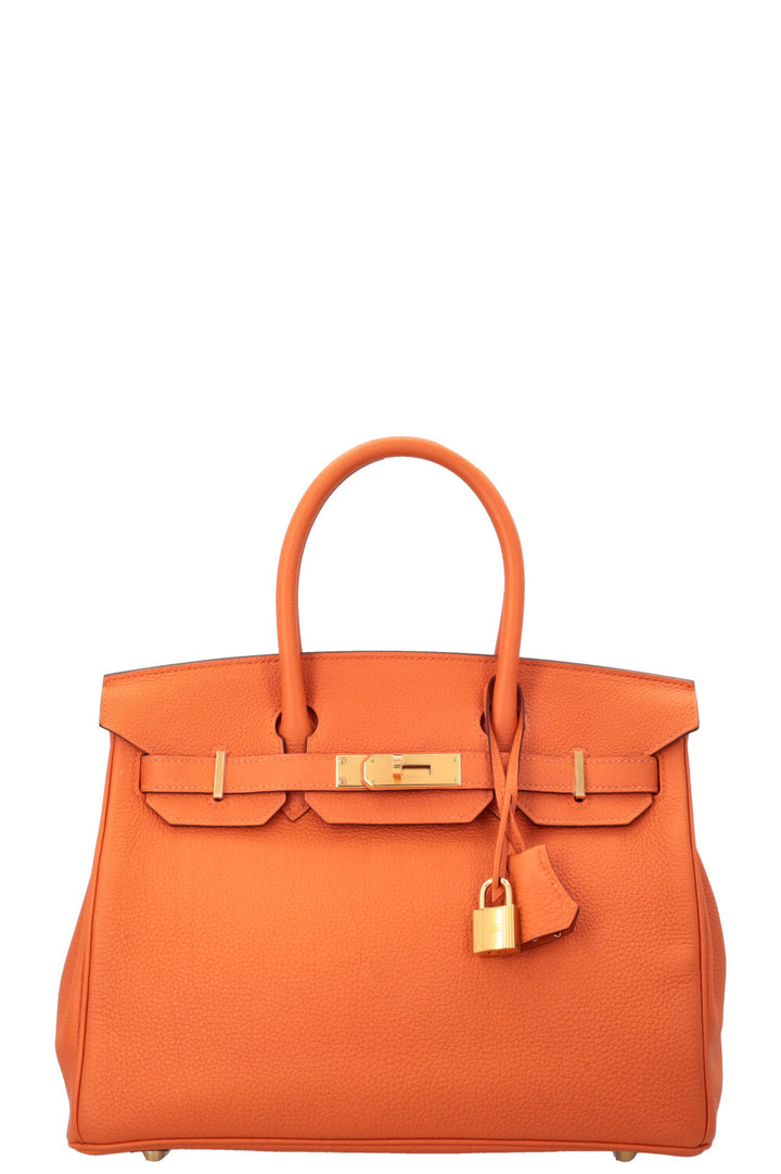 HERMÈS Birkin 30 Retourne Togo Orange