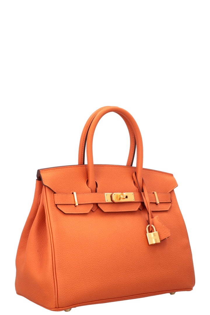 HERMÈS Birkin 30 Retourne Togo Orange