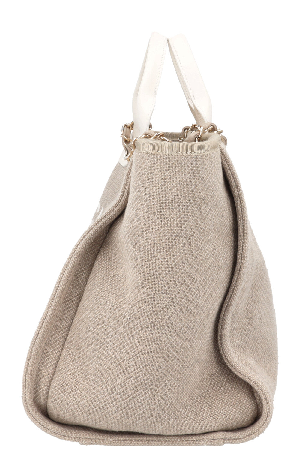 CHANEL Deauville Medium Canvas Beige