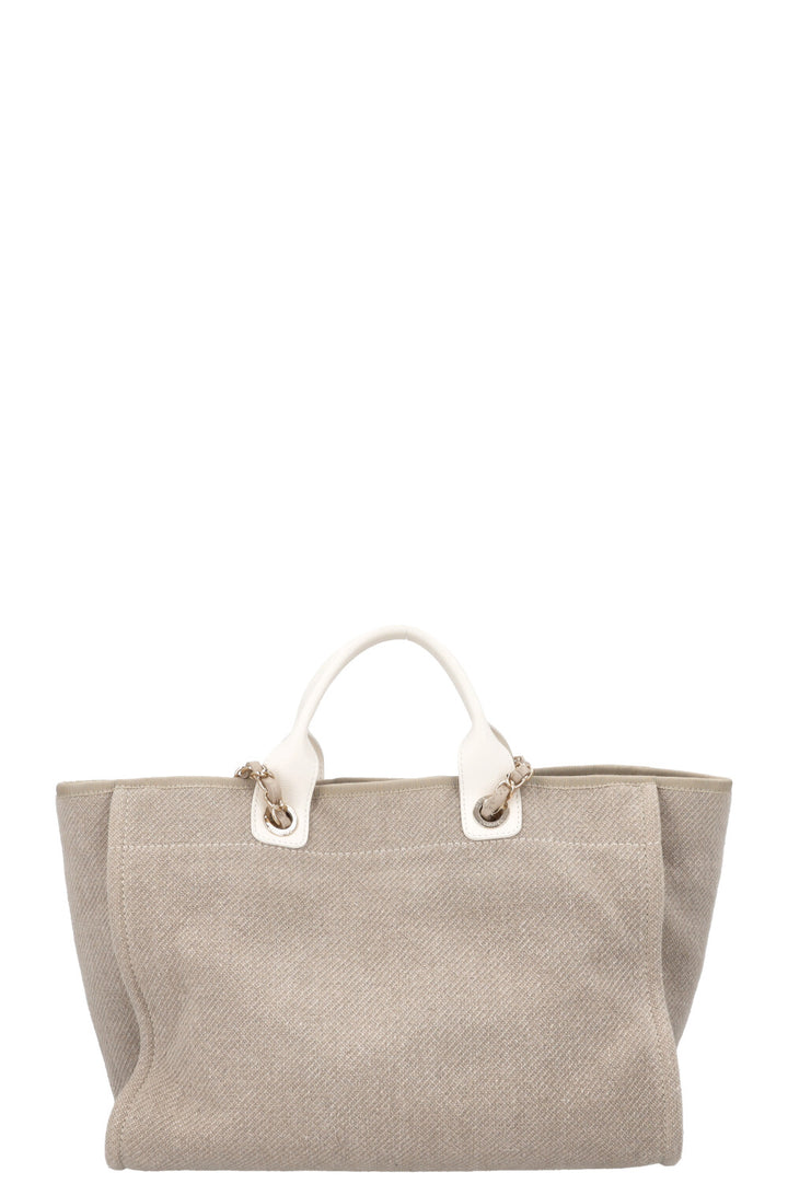 CHANEL Deauville Medium Canvas Beige