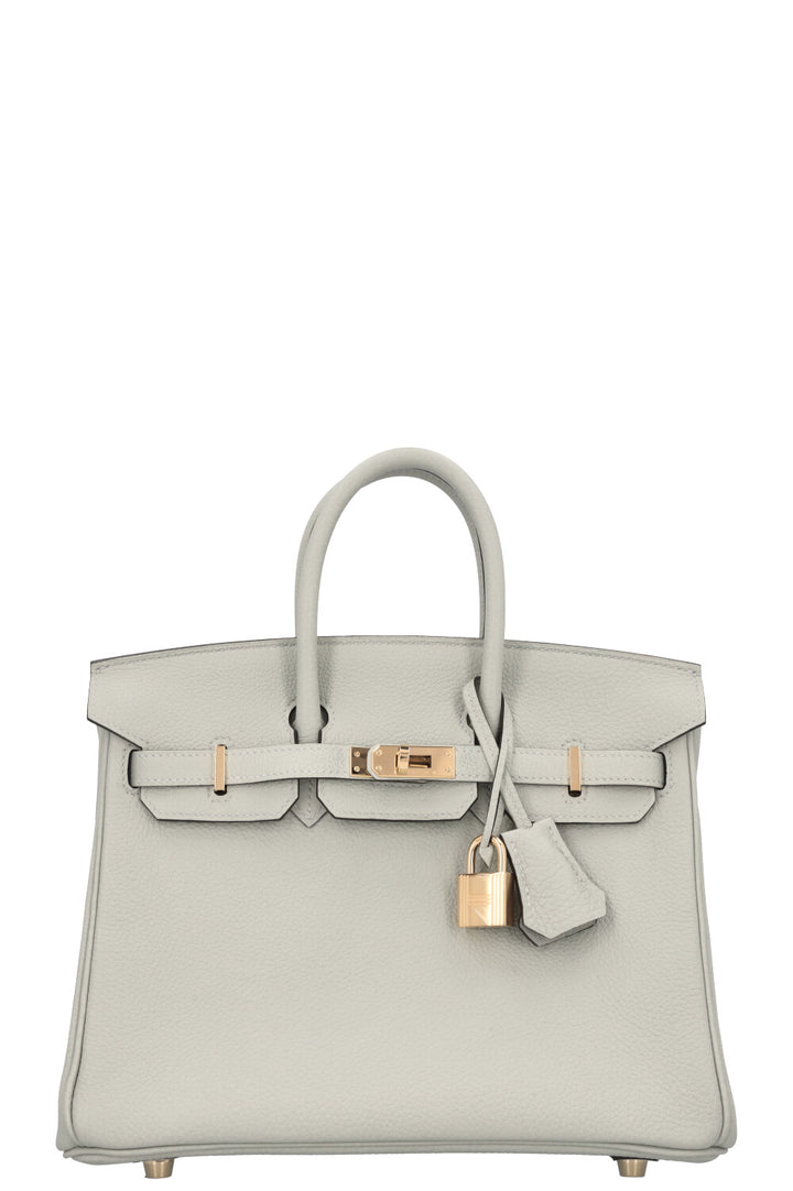HERMÈS Birkin 25 Togo Retourne Gris Neve