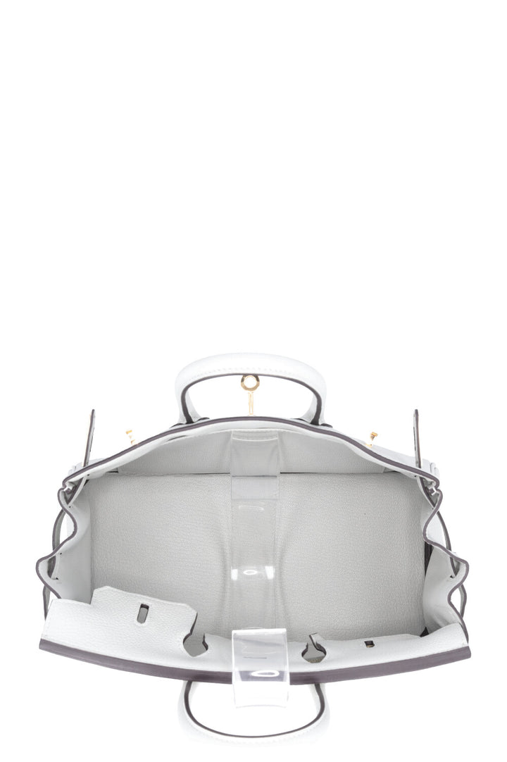 HERMÈS Birkin 25 Togo Retourne Gris Neve
