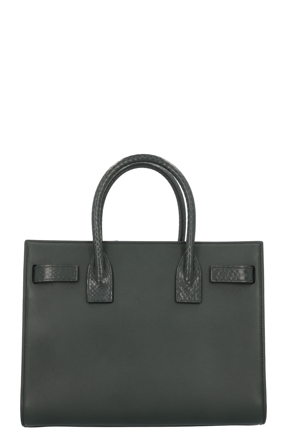 SAINT LAURENT Baby Sac De Jour Leather Python Green