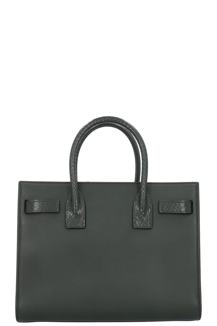 SAINT LAURENT Baby Sac De Jour Leather Python Green
