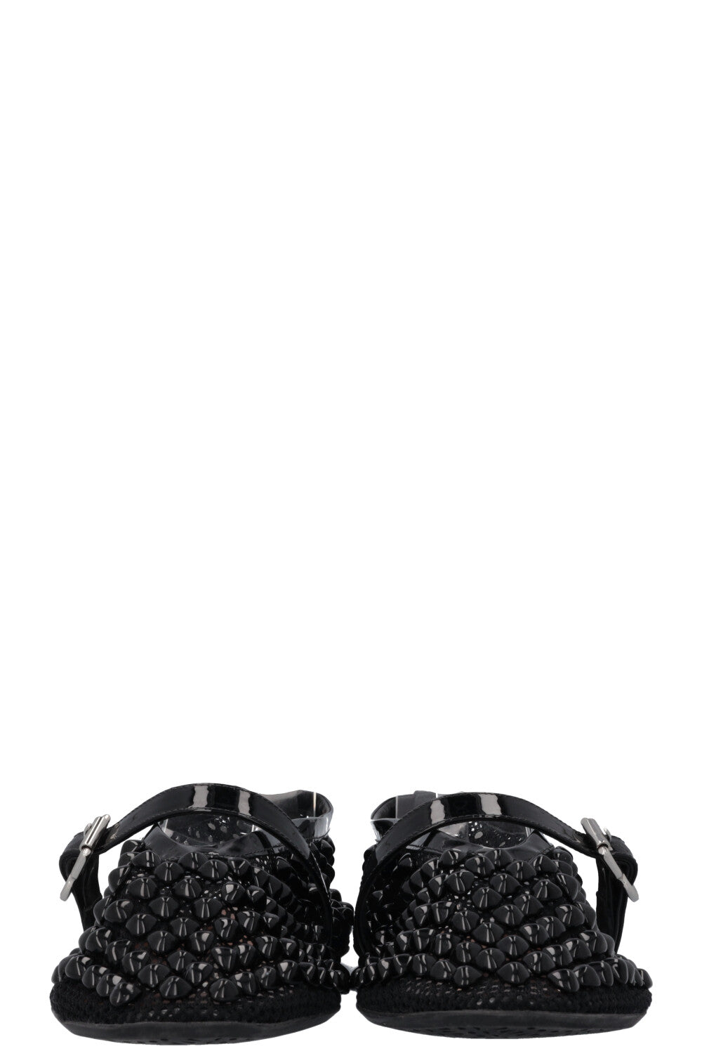 ALAÏA La Ballerine Flats Beads Mesh Black