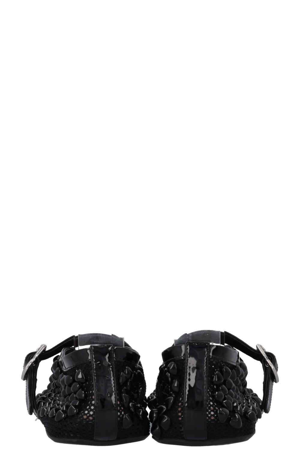 ALAÏA La Ballerine Flats Beads Mesh Black