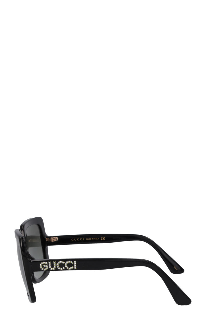 GUCCI GG0418S Sunglasses Black Crystals
