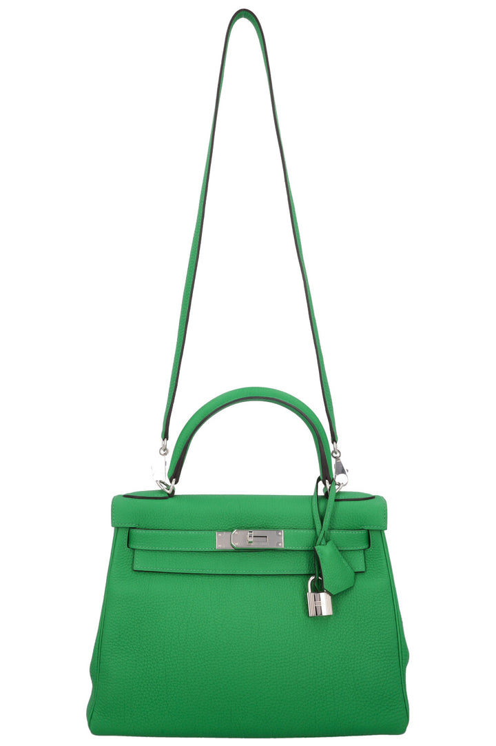 HERMÈS Kelly 28 Retourne Togo Vert Bambou