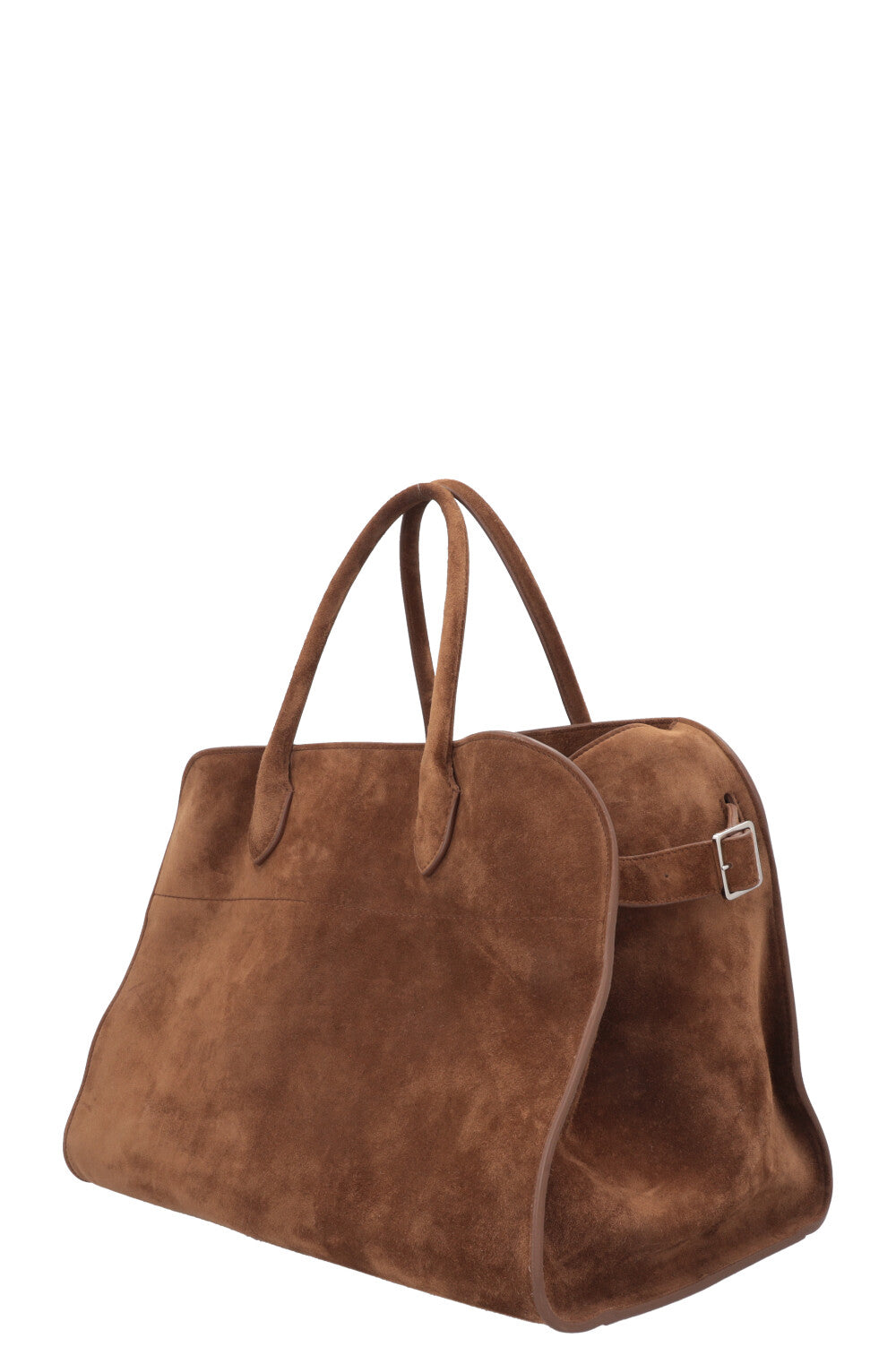 THE ROW Soft Margaux 15 Suede Brown