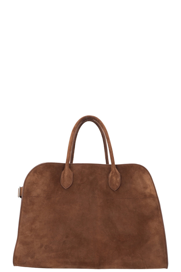 THE ROW Soft Margaux 15 Suede Brown