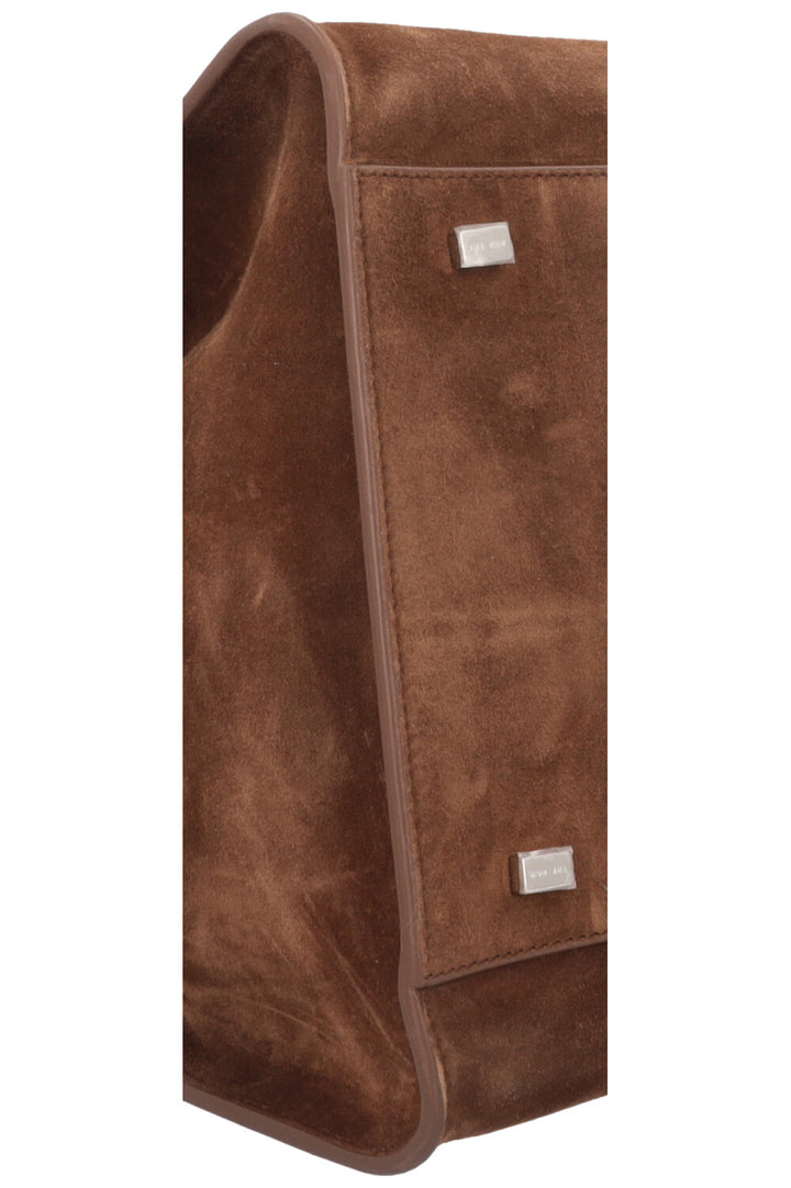 THE ROW Soft Margaux 15 Suede Brown