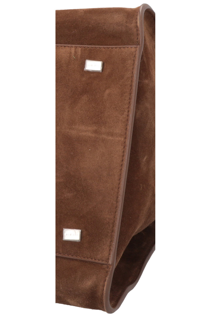 THE ROW Soft Margaux 15 Suede Brown