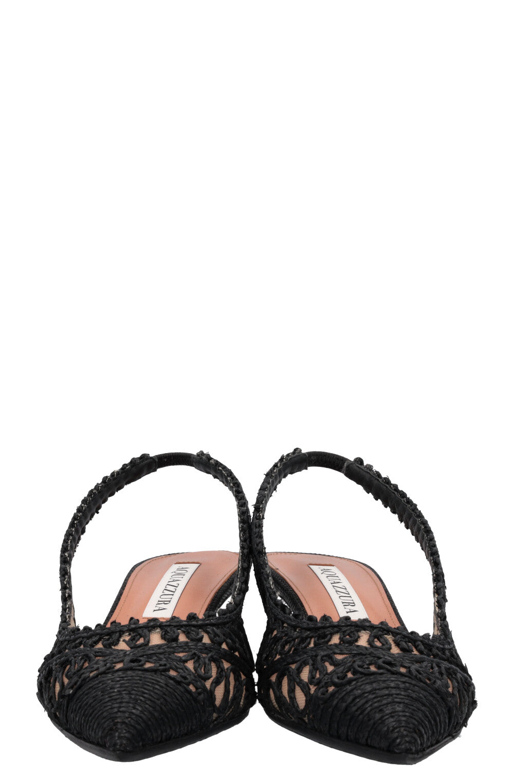 AQUAZZURA Kahlo 50 Slingback Heels Black