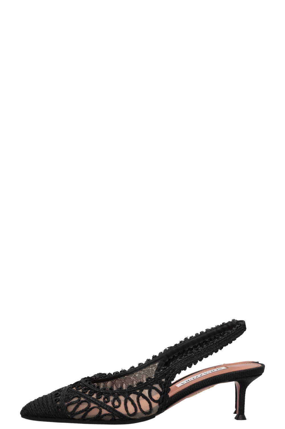 AQUAZZURA Kahlo 50 Slingback Heels Black