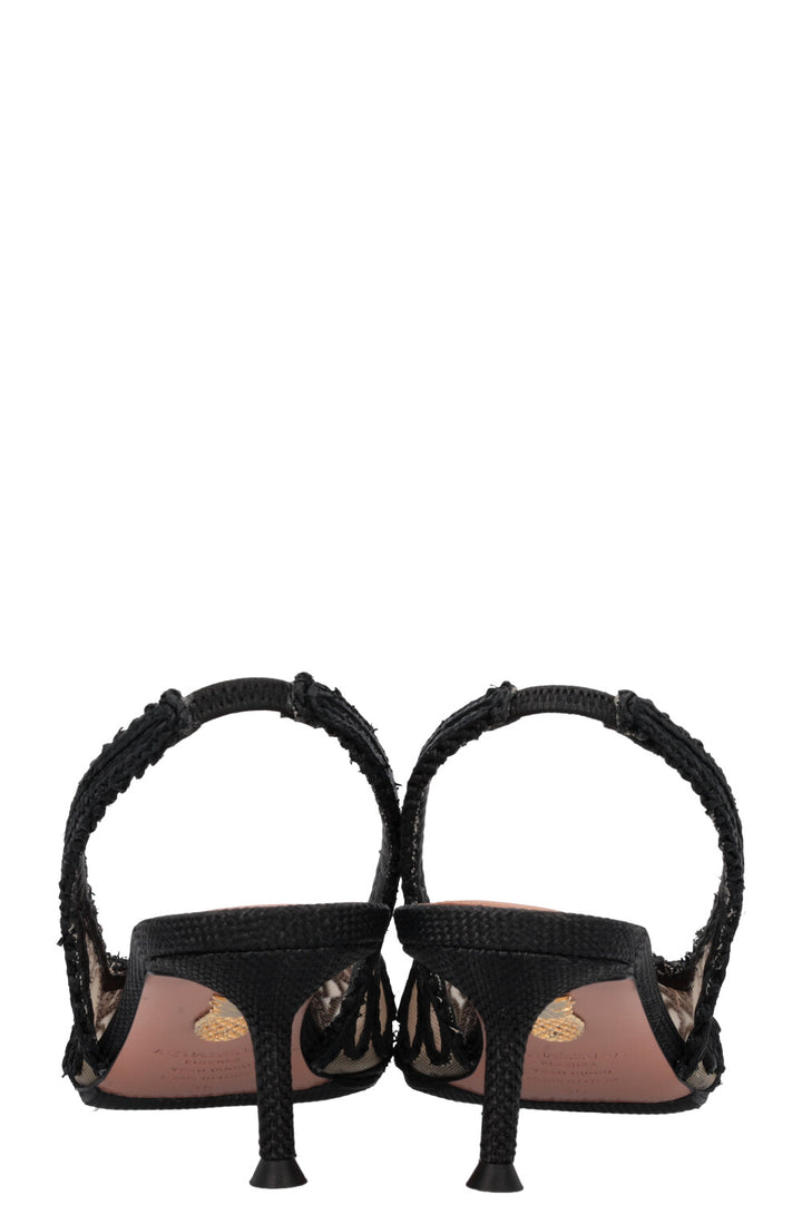 AQUAZZURA Kahlo 50 Slingback Heels Black