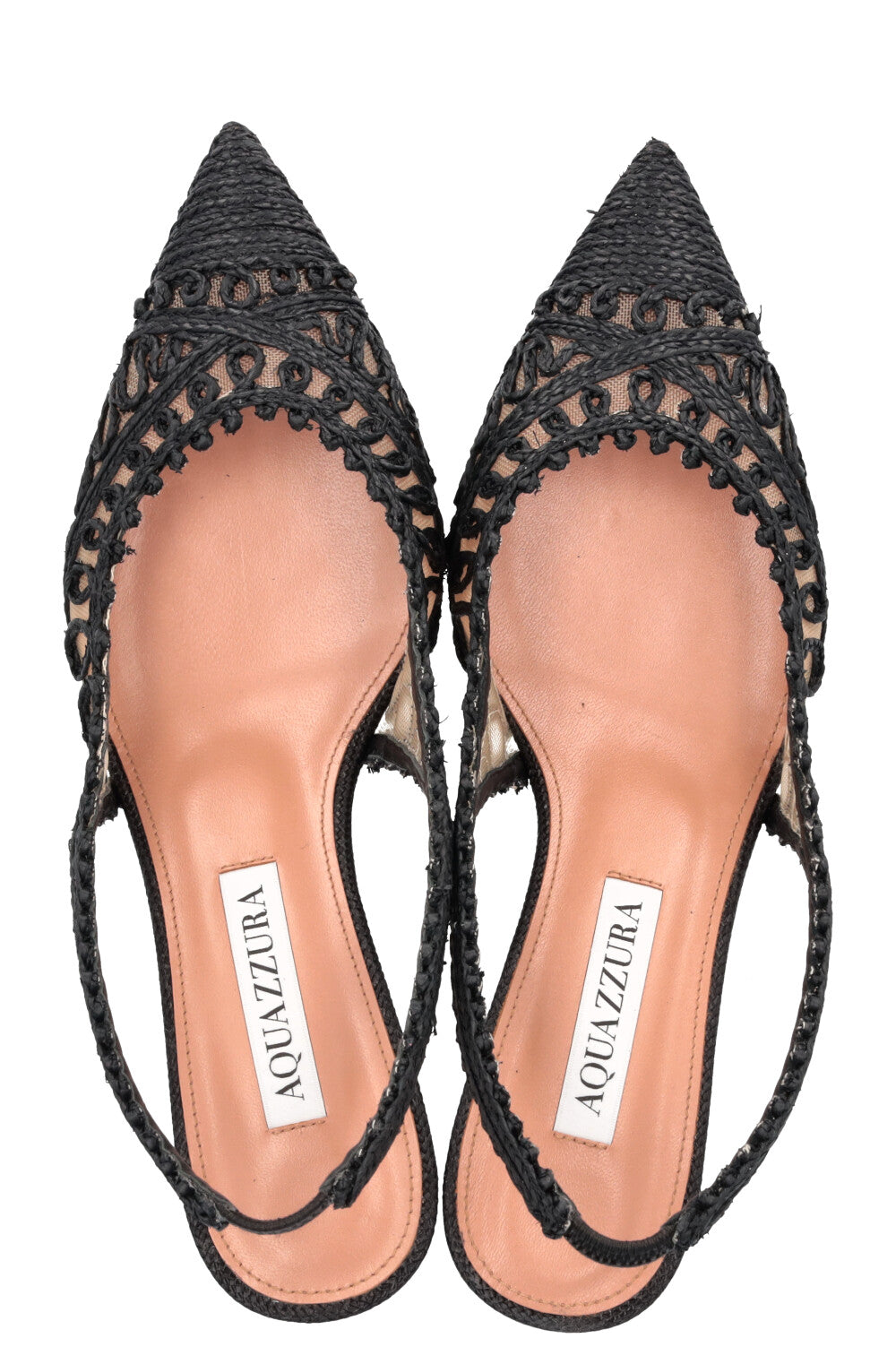 AQUAZZURA Kahlo 50 Slingback Heels Black